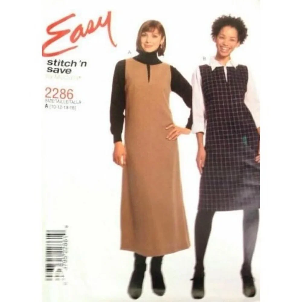 McCall's Sewing‎ Pattern 2286 Misses Jumper Two Lengths Size 10-16